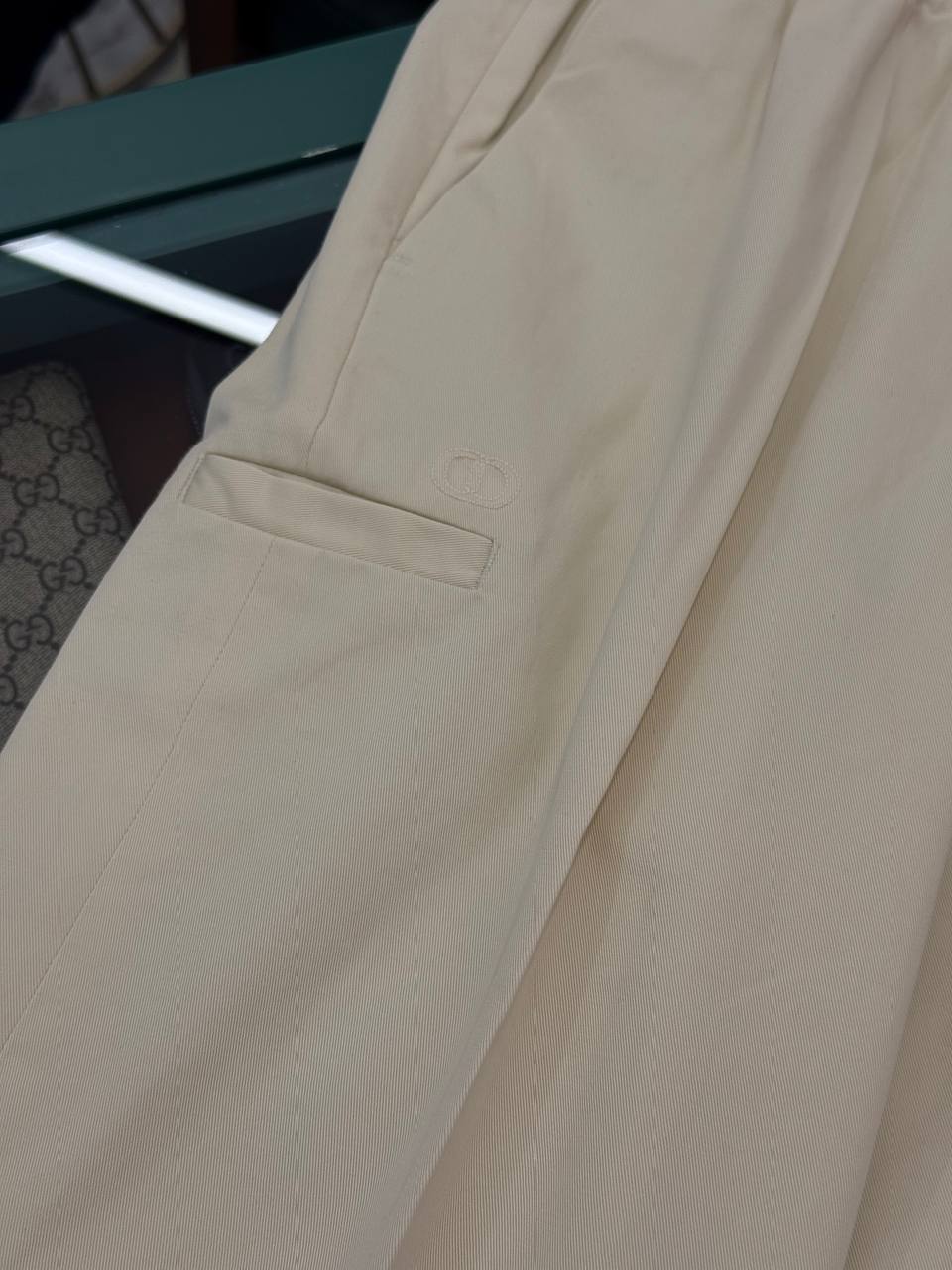 Straight-Leg Cargo Pants Beige